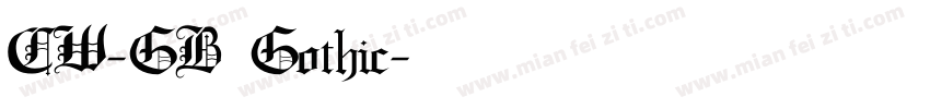 CW-GB Gothic字体转换